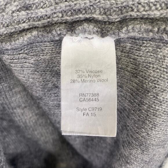 J. Crew Ribbed Crewneck Sweater Womens S Gray Merino Wool Minimalist Cozy Fall - Picture 6 of 8